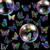 🦋✨ 100 PCS Holographic Butterfly Stickers – Add a Touch of Magic Anywhere!